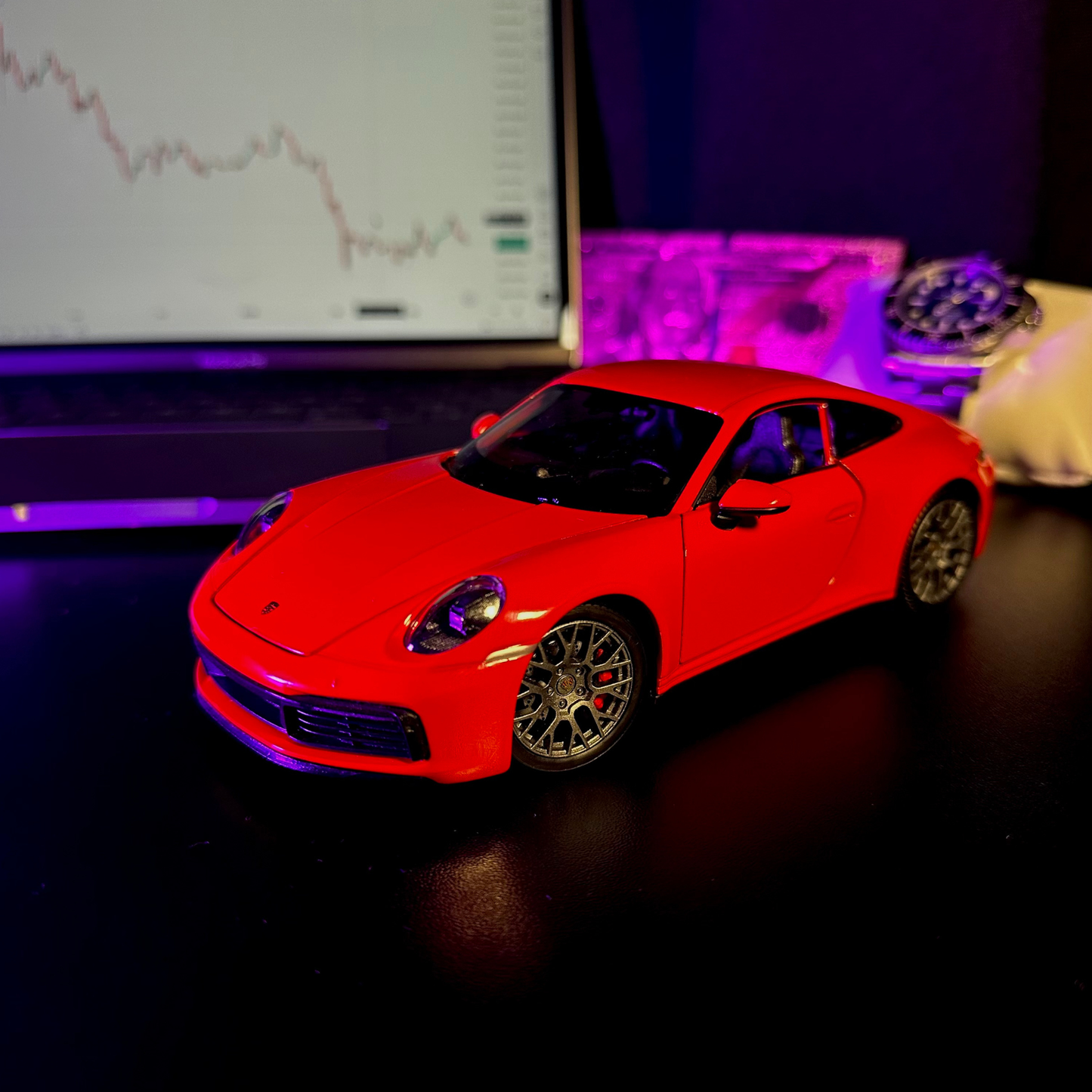 Porsche 911 Carrera 4S (Rojo) 1:24 – Edición Coleccionable