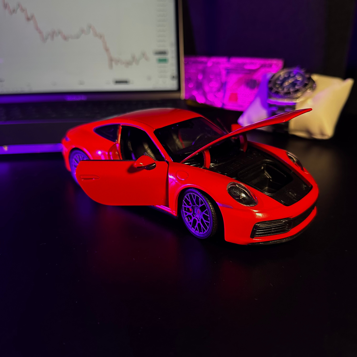 Porsche 911 Carrera 4S (Rojo) 1:24 – Edición Coleccionable