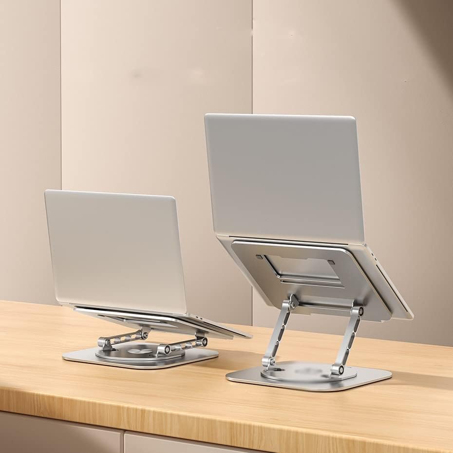Soporte Giratorio 360° para Portátil - Elevable y de Aluminio