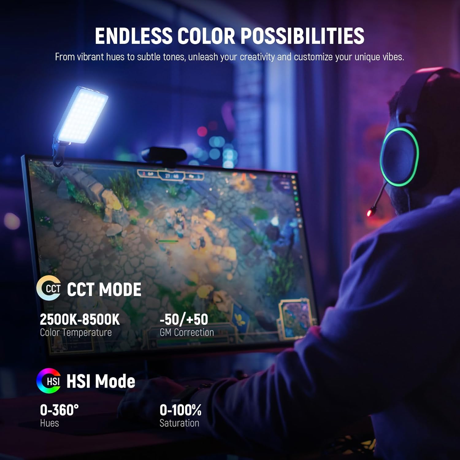 Mini Panel LED RGB NEEWER VL67C (CRI 97+) Recargable