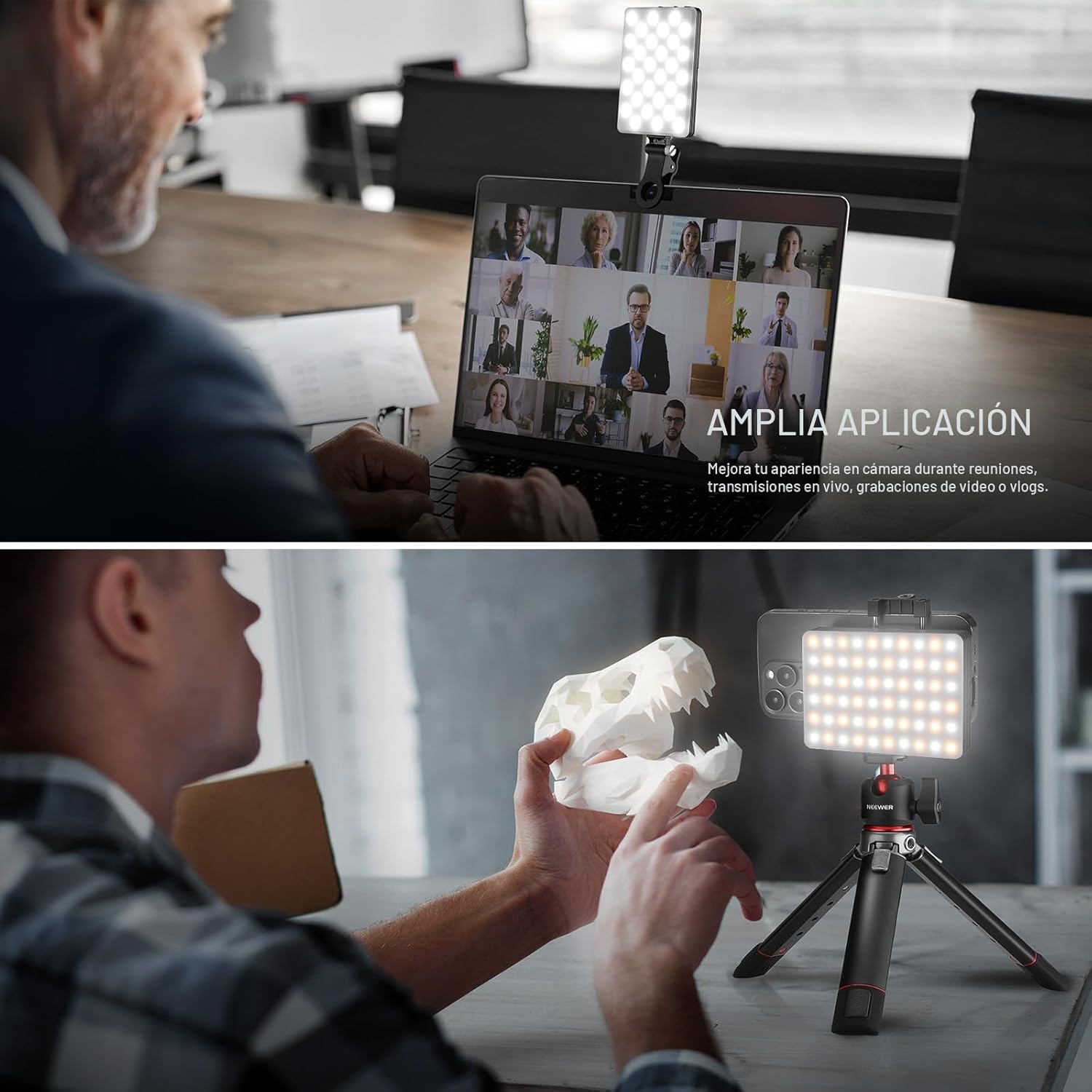 Panel LED Bicolor NEEWER NL-60AI con Clip