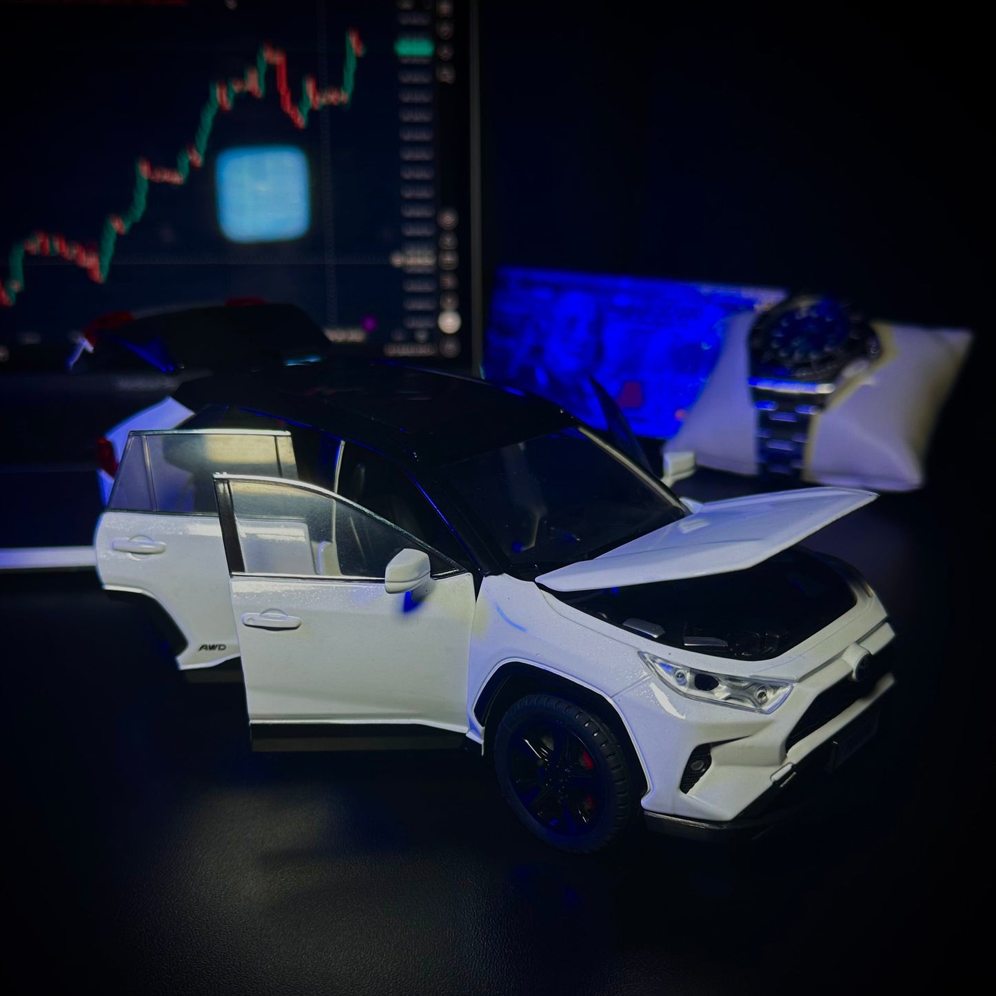 Toyota RAV4 Hybrid 2025 Blanco 1:24