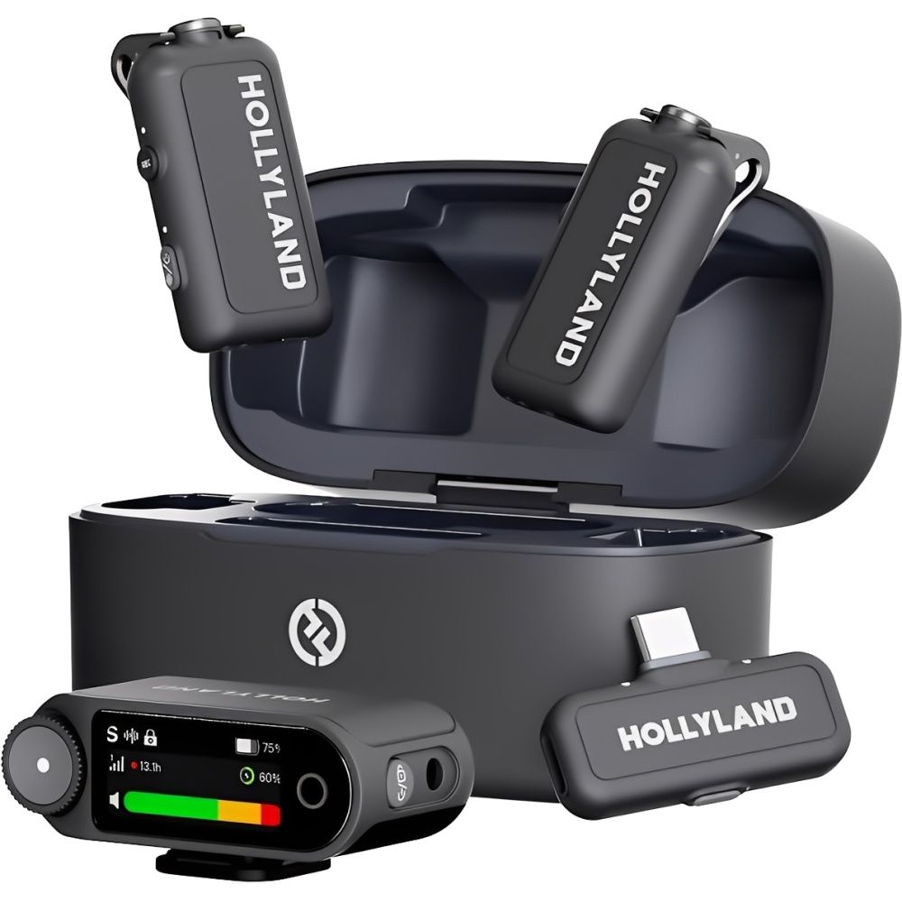 Sistema De Micrófono Hollyland Lark Max 2 Combo Inalámbrico - Negro